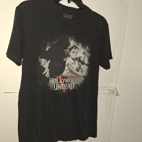 Hollywood Undead Band Tour Shirt Horror Gothic Vampire Creepy Rap Music Size S - Picture 4 of 8